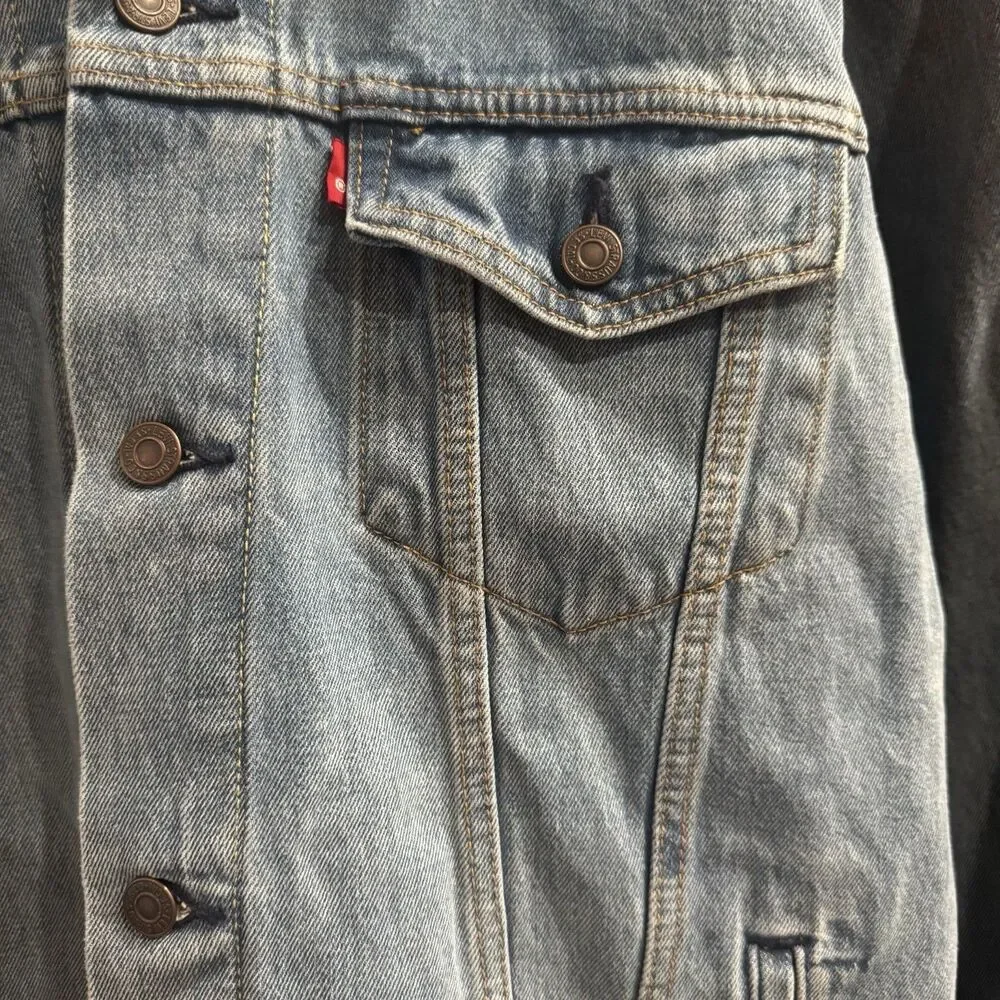 Levi’s Men’s Trucker Denim Standard Jacket Light Wash Button Front XXL NWT